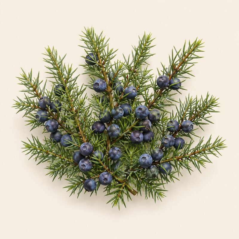 Ramas y frutos de enebro